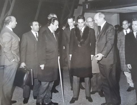 Abdelhak Benabdeljalil avec feu le roi Hassan II. / Ph. DR