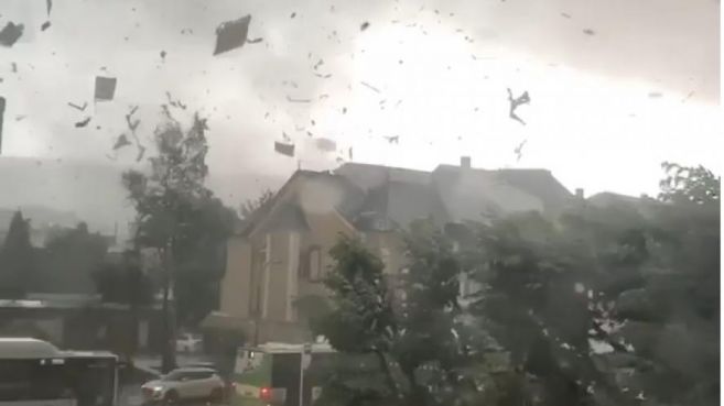 Images de la tornade ayant frappé des zones frontalières entre le Luxembourg, la Belgique et la France, vendredi 9 août 2019 / Ph. DR.