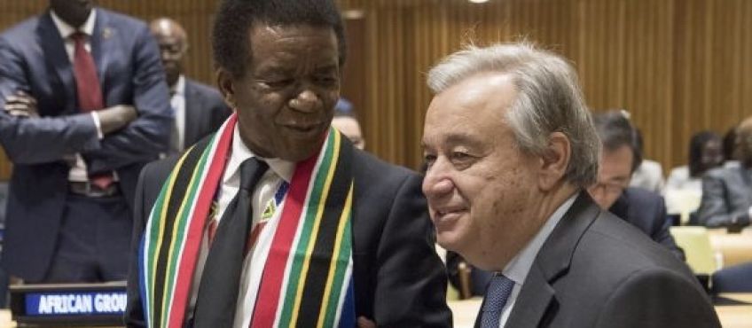 Jerry Matjila avec Antonio Guterres / UN