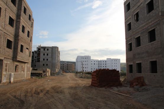 Photo prise sur le chantier des Jardins Moulouya par l'un des adhérents d'Acia l'été dernier. Mohamed El Halfa compare ce projet immobilier à un village fantôme.
