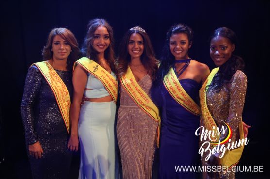 Myriam Sahili (centre), élue Miss Bruxelles 2017 en septembre dernier. /MissBelgium