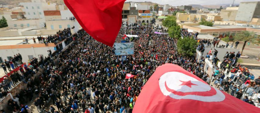 Manifestation à Tataouine en Tunisie / Fathi Nasri - AFP