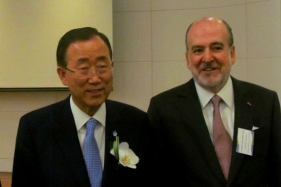 De New York, Ban Ki-moon a adressé ses voeux de réussite au Forum Crans Montana / Ph. Forum Crans Montana