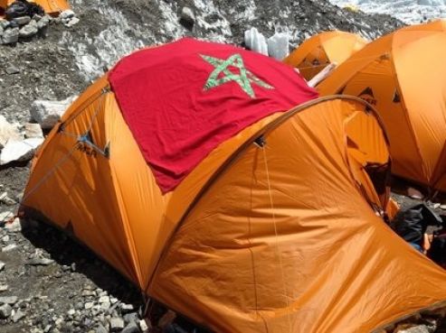 Photos de Nacer Ibn Abdeljalil au camp de base du Mont Everest / DR