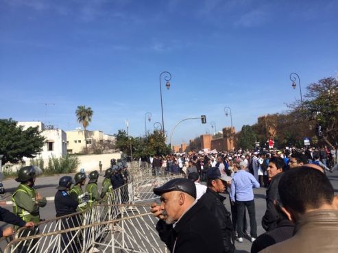 	Marche des enseignants-stagiaires du 24 janvier 2016 à Rabat / Ph. Samia Errazzouki