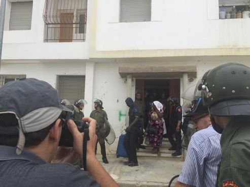Opération d'évacuation de migrants du quartier Boukhalef / Ph. Mélinda Lamia Mrini