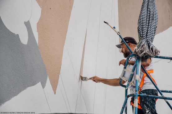 L’artiste italien Millo. / Ph. Hamza Nuino – Sbagha Bagha 2019