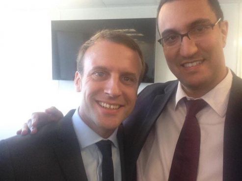 M'jid El Guerrab en compagnie du président français Emmanuel Macron. / Ph. Facebook LREM Casablanca