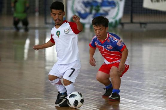 Un joueur de l'équipe marocaine des personnes de petite taille lors de la «Copa America Baja Talla». / Ph. DR