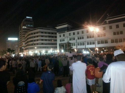 Casablanca : Plusieurs centaines de manifestants lors du sit-in de solidarité avec les victimes de Gaza