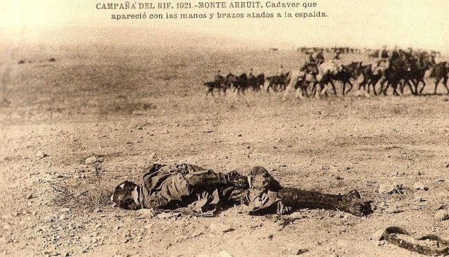 Parmi les pires massacres de la guerre : la charge de la cavalerie du régiment d’Alcantara sur le mont Arruit; en 1922.