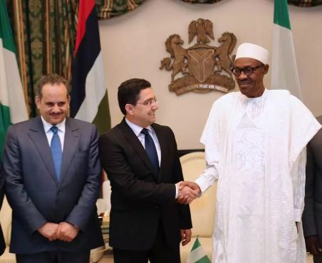 Mansouri et Bourita reçu par le président nigérian Buhari / DR