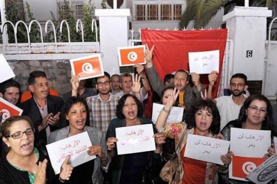 Sit-in de solidarité avec la Tunisie / DR