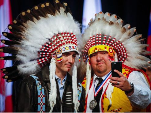 Revendication du génocide des Amérindiens par Justin Trudeau, selon le coup du Cembrero / DR
