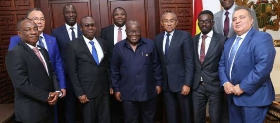 A CAF delegation was received by Ghanaian President yesterday./Ph. FRMF Twitter account