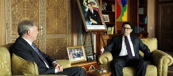 Horst Kohler, the personal envoy of the UN Secretary-General and Foreign Minister Nasser Bourita. /Ph. DR
