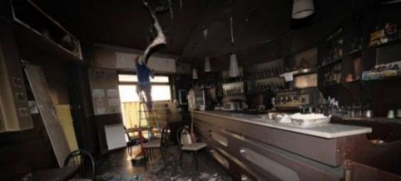 The bar after fir-fighters controlled the fire./Ph. Newspress