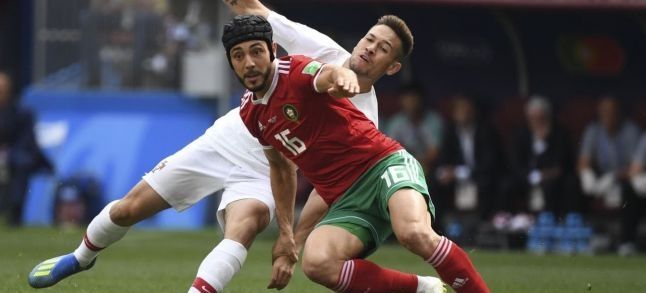 Moroccan winger Nordin Amrabat during the Morocco vs. Portugal game on June the 20th in Moscow, Russia./Ph. DR