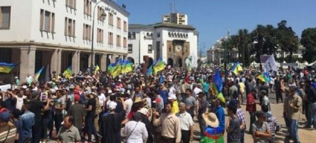 Moroccans rallying in Rabat to release Hirak detainees./Ph. Yabiladi- Mustapha fahmi