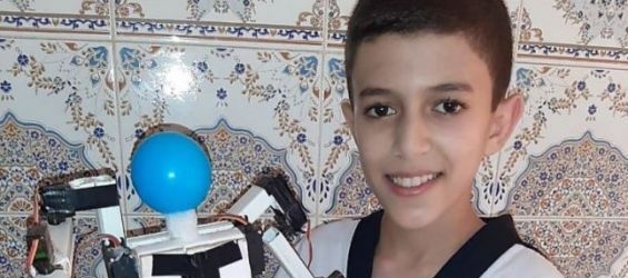 Morocco’s youngest inventor Bilal Hammouti. / DR