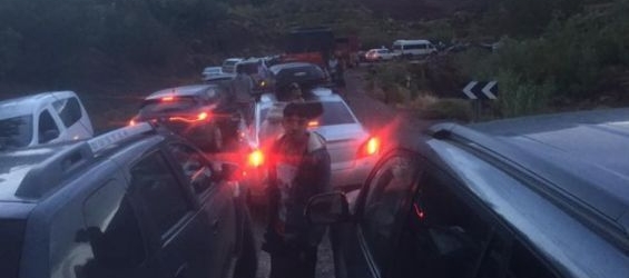 A photo of the Tizi n'Tichka road which was blocked on Tuesday by a thunderstorm./Ph. DR