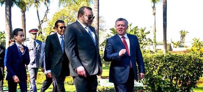 King Mohammed VI and King Abdullah II of Jordan in a former visit to Morocco./Ph. DR