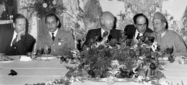 Crown prince Hassan II, President Dwight Eisenhower and King Mohammed V./Ph. DR