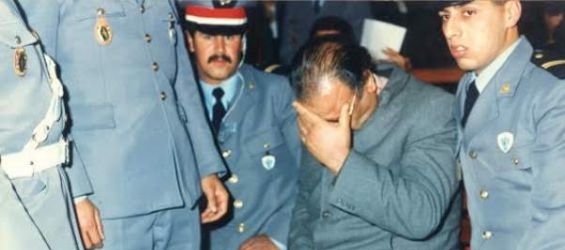 Haj Tabit, a serial rapist, accompanied by the Royal Gendarmerie./Ph. DR