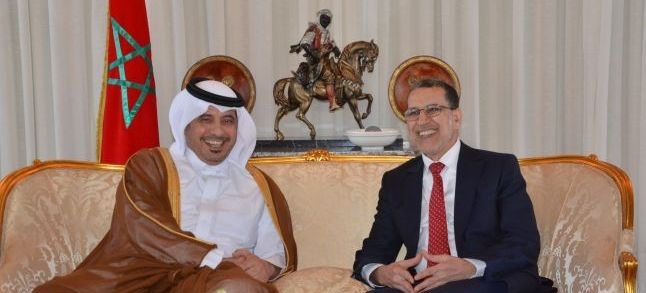 Premier ministre qatari et chef du gouvernement marocain à Rabat / Ph. Compte Twitter Saâdeddine El Othmani