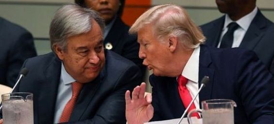 UN Secretary-General Antonio Guterres and US President Donald Trump./Ph. DR