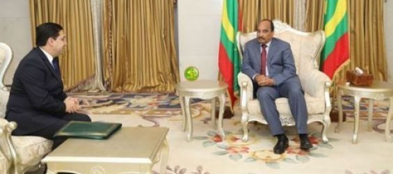 Foreign Affairs Minister Nasser Bourita and Mauritanian President Mohamed Ould Abdel Aziz./Ph. AMI