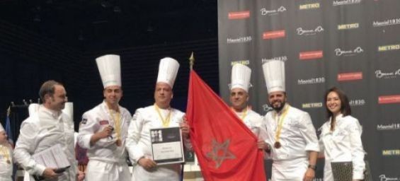 The Moroccan team at the 16th edition of the Bocuse d'Or./Ph.Twitter