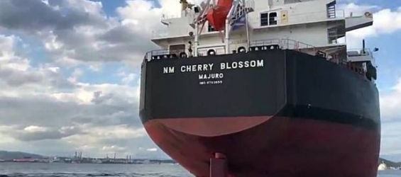 Cherry Blossom, the vessel that was carryin OCP's phosphate cargo./Ph. DR