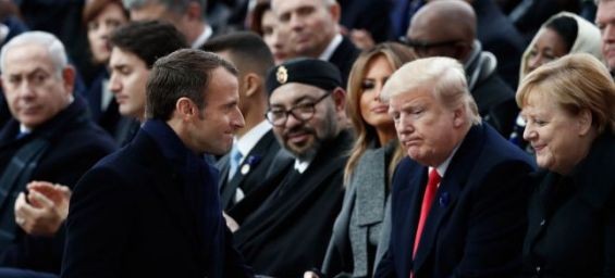 King Mohammed VI, Crown Prince Moulay Hassan, US First Lady Melania Trump, US President Donald Trump and French President Emmanuel Macron./Ph. DR