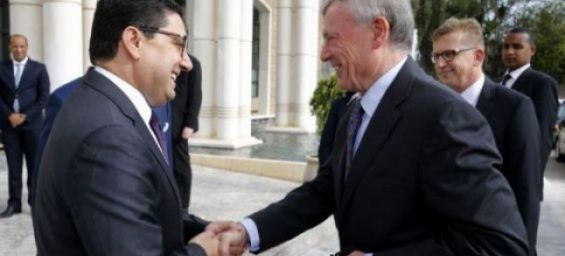 Foreign Affairs Minister Nasser Bourita and UN personal envoy Horst Kohler./Ph. DR