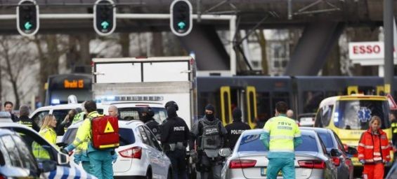 Utrecht tram station attack, Netherlands./Ph. DR