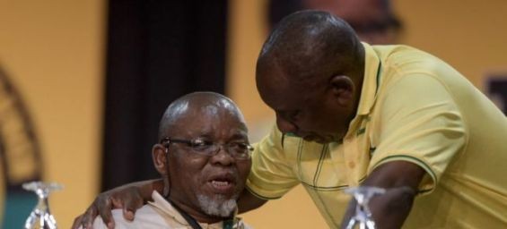 ANC chairperson Gwede Mantashe and South African President Cyril Ramaphosa./Ph. DR