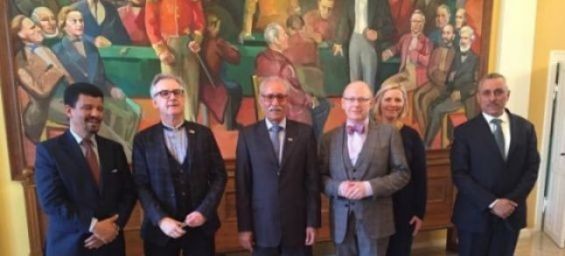 Brahim Ghali at the Icelandic parliament./ Ph. DR