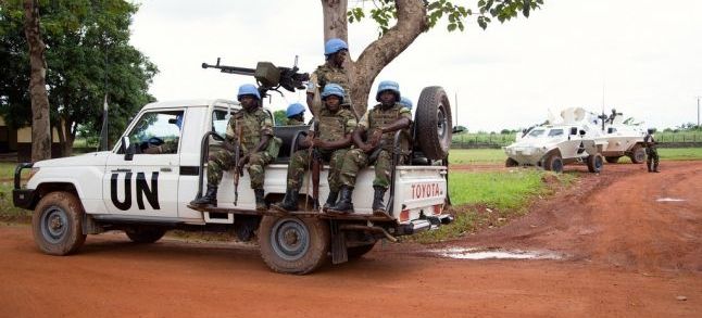 A MINUSCA patrol in Bangui, Central African Republic (CAR)./Ph. DR