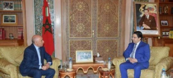 Foreign Affairs Minister Nasser Bourita and Jumaa al-Qamati, personal envoy of the head of the National Unity Government in Libya Fayez el-Sarraj. / Ph. DR