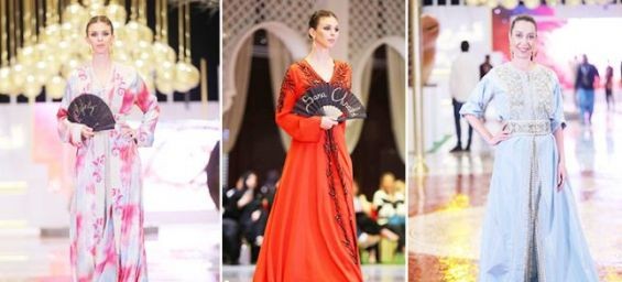 Models showcased glamourous designs of the Moroccan Caftan at the Morocco in Abu Dhabi event. / Ph. Gulf Today