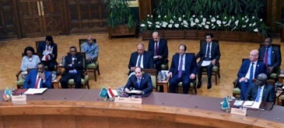 An African Union meeting in Egupt on the Libyan crisis. / Ph. DR