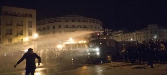 Authorities disperse teachers in Rabat. / Ph. DR