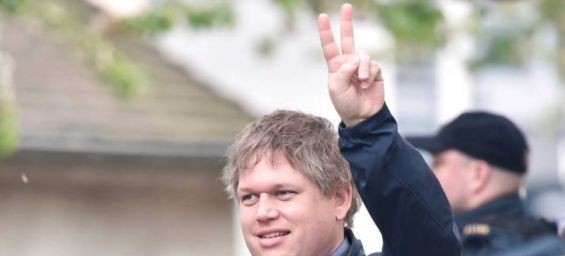 The leader of Danish far-right party Stram Kurs. / Ph. DR