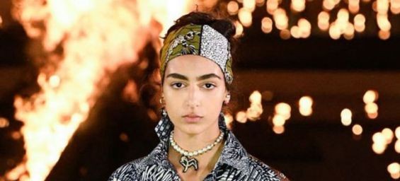 Nora Attal, a Morocco-British model who participated to Dior's fashion show in Marrakech in April. / Ph. DR