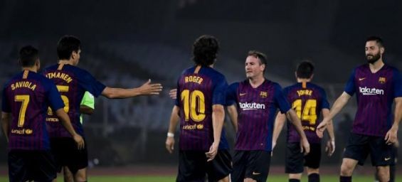 Former Barca players. / Ph. DR