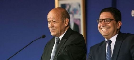 French Foreign Minister Jean-Yves Le Dian and his Moroccan counterpart Nasser Bourita. / Ph. DR