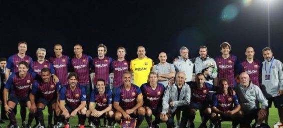 Barca legends in Morocco. / Ph. DR