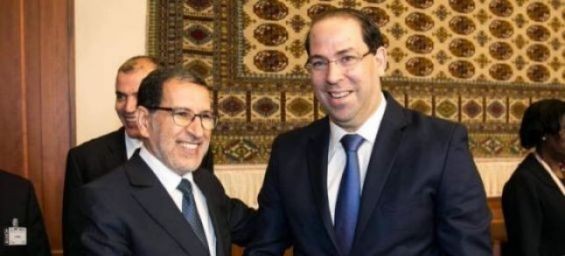 Moroccan Prime Minister Saadeddine El Othmani and his Tunisian counterpart Youssef Chahed. / Ph. DR