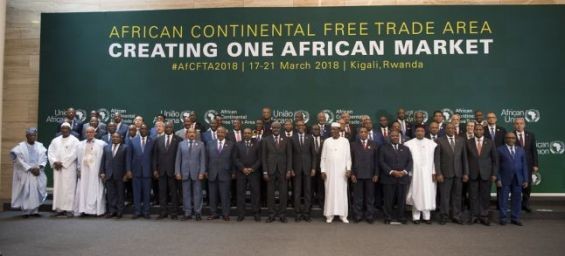 A meeting during which African Union countries signed the African Continental Trade Agreement in March 2018 in Rwanda. / Ph. DR